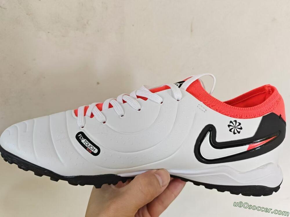 NikeTiempo Legend 10 TF Artificial Turf Soccer Shoes - White/Black/Orange