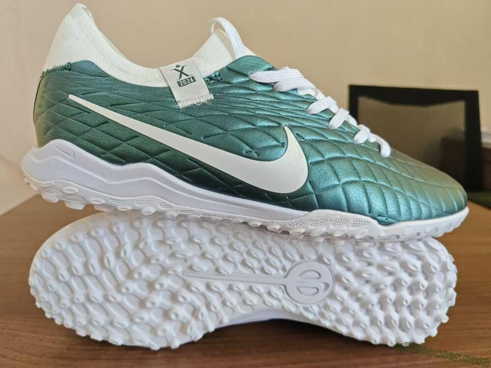 Nike Tiempo Legend 10 Elite TF Artificial Turf Soccer Shoes - Jade/White