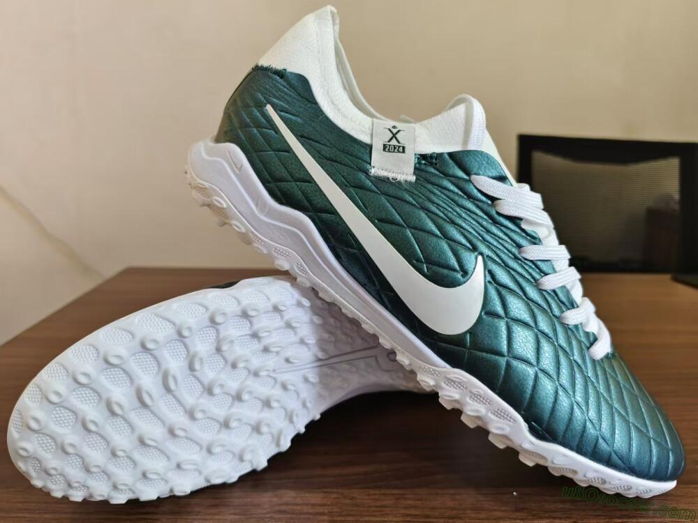 Nike Tiempo Legend 10 Elite TF Artificial Turf Soccer Shoes - Jade/White