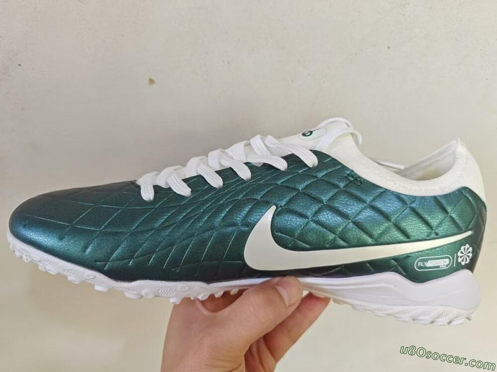 Nike Tiempo Legend 10 Elite TF Artificial Turf Soccer Shoes - Jade/White