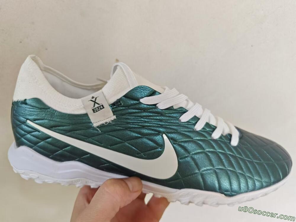Nike Tiempo Legend 10 Elite TF Artificial Turf Soccer Shoes - Jade/White