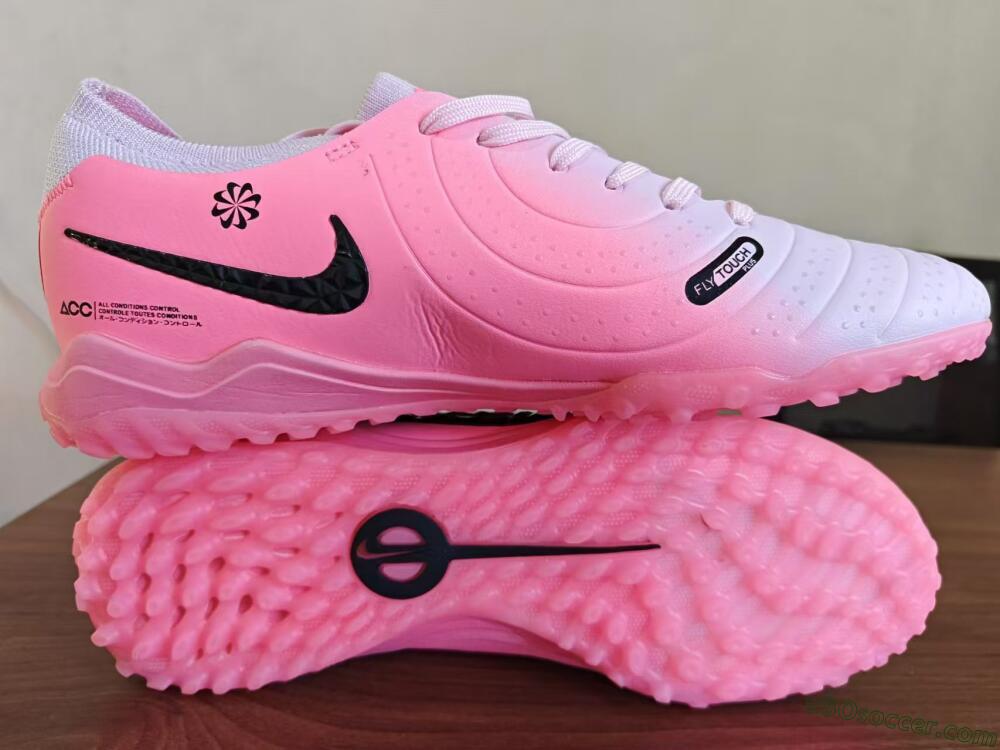 Nike Tiempo Legend 10 Elite TF Artificial Turf Soccer Shoes - Pink/White/Black