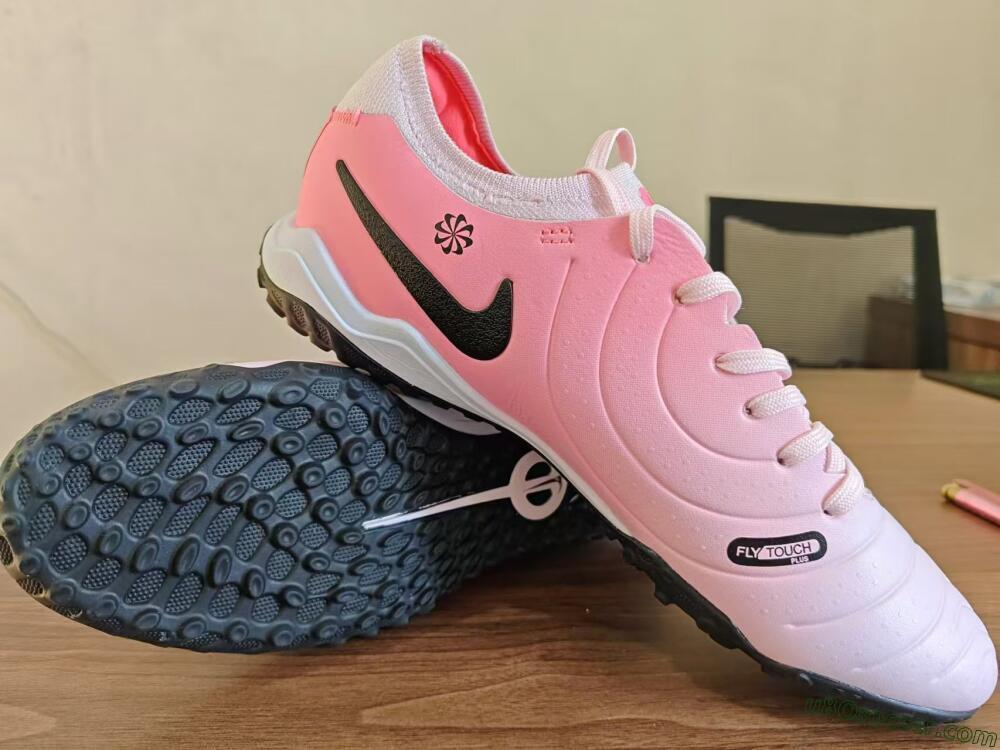Nike Tiempo Legend 10 Academy TF Artificial Turf Soccer Shoes - Pink/Black/White