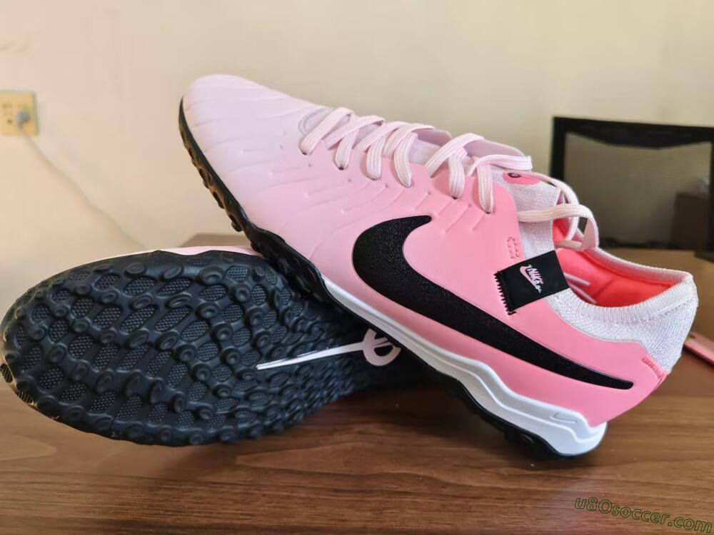 Nike Tiempo Legend 10 Academy TF Artificial Turf Soccer Shoes - Pink/Black/White