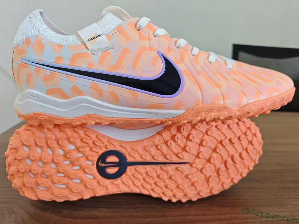 Nike Tiempo Legend 10 Elite TF Artificial Turf Soccer Shoes - Orange/White/Black