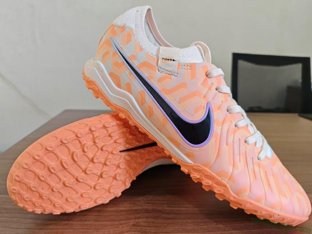 Nike Tiempo Legend 10 Elite TF Artificial Turf Soccer Shoes - Orange/White/Black