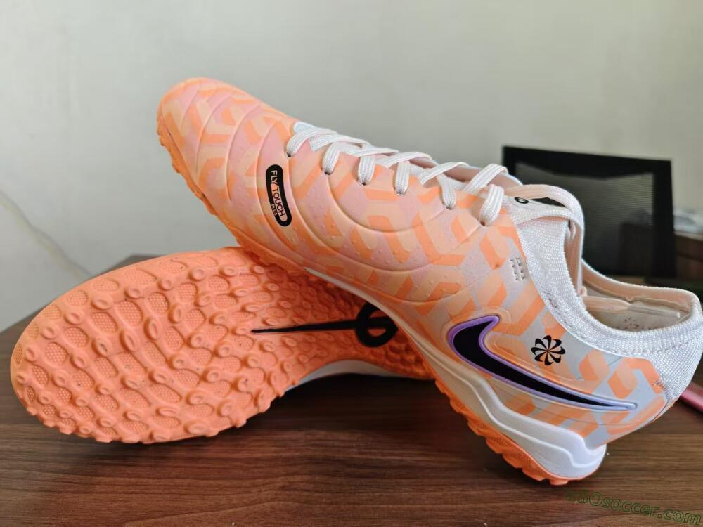 Nike Tiempo Legend 10 Elite TF Artificial Turf Soccer Shoes - Orange/White/Black