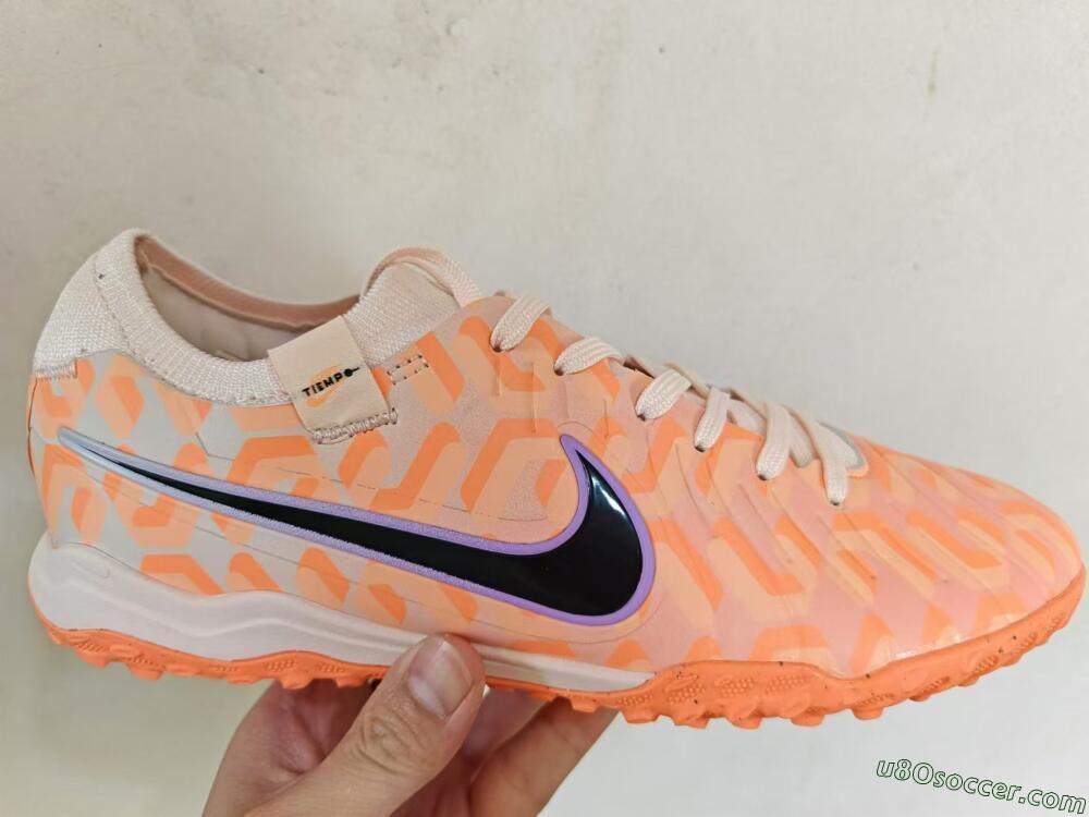 Nike Tiempo Legend 10 Elite TF Artificial Turf Soccer Shoes - Orange/White/Black