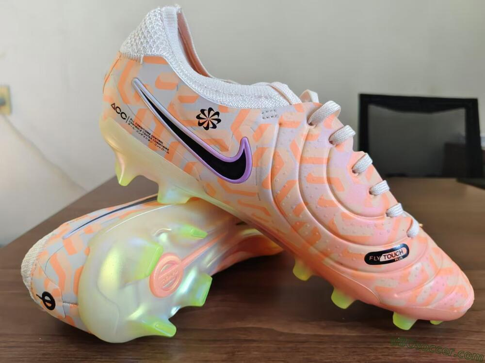 Nike Tiempo Legend 10 Elite FG Firm Ground Soccer Cleats - Orange/Black/Purple