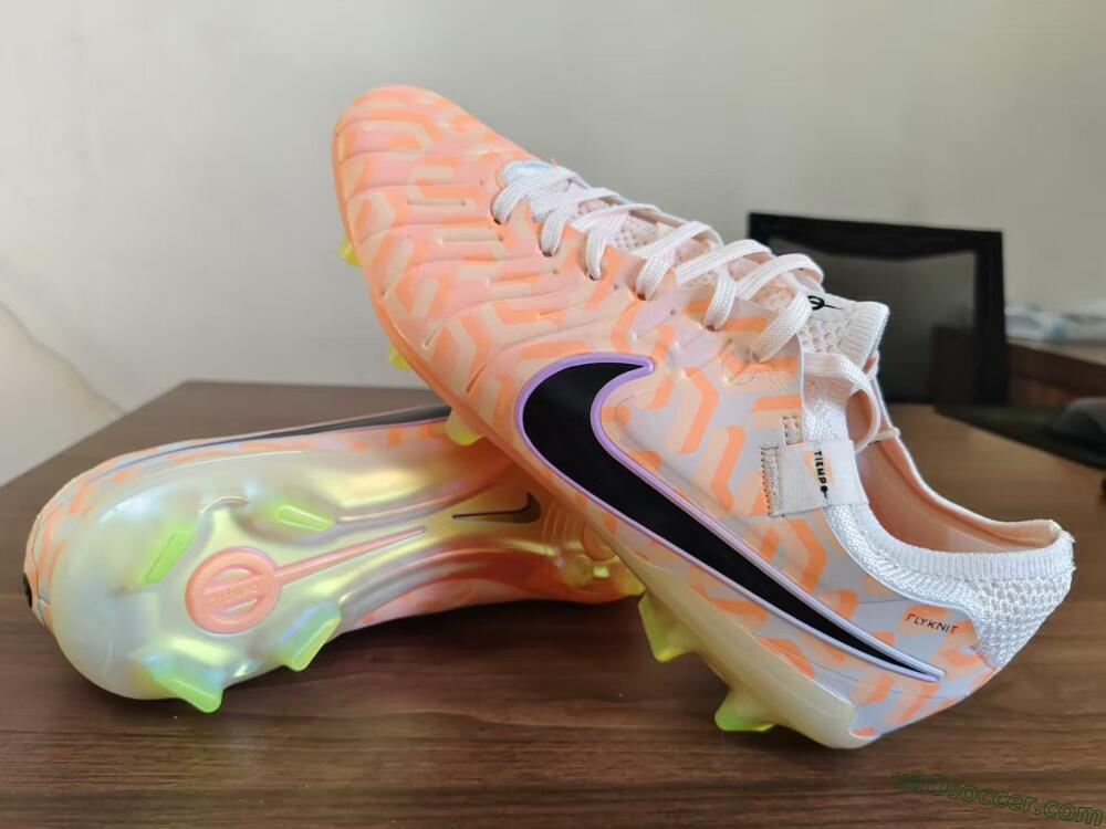 Nike Tiempo Legend 10 Elite FG Firm Ground Soccer Cleats - Orange/Black/Purple