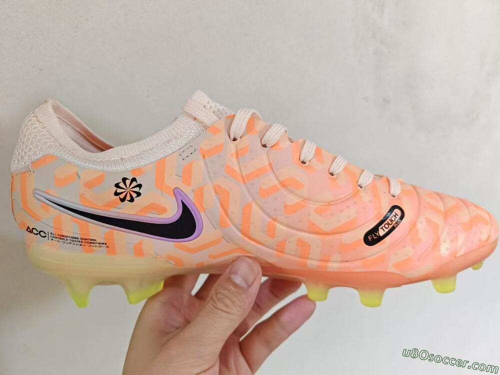 Nike Tiempo Legend 10 Elite FG Firm Ground Soccer Cleats - Orange/Black/Purple