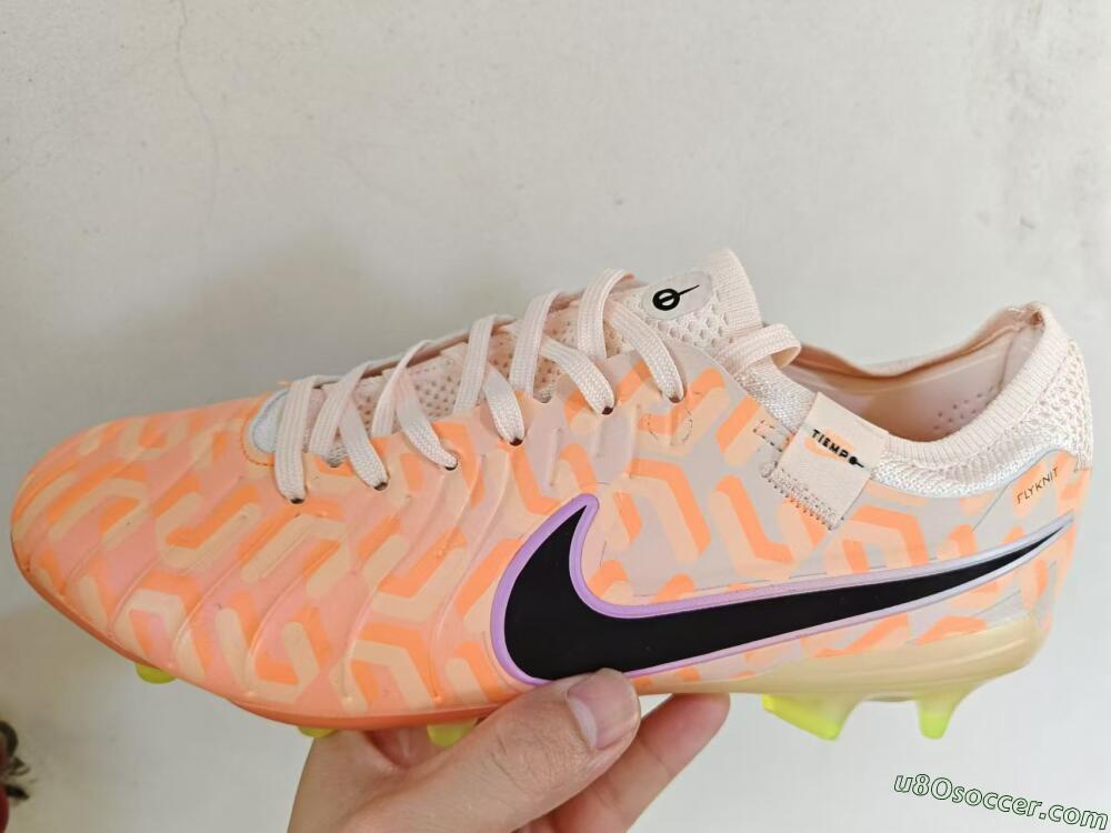 Nike Tiempo Legend 10 Elite FG Firm Ground Soccer Cleats - Orange/Black/Purple