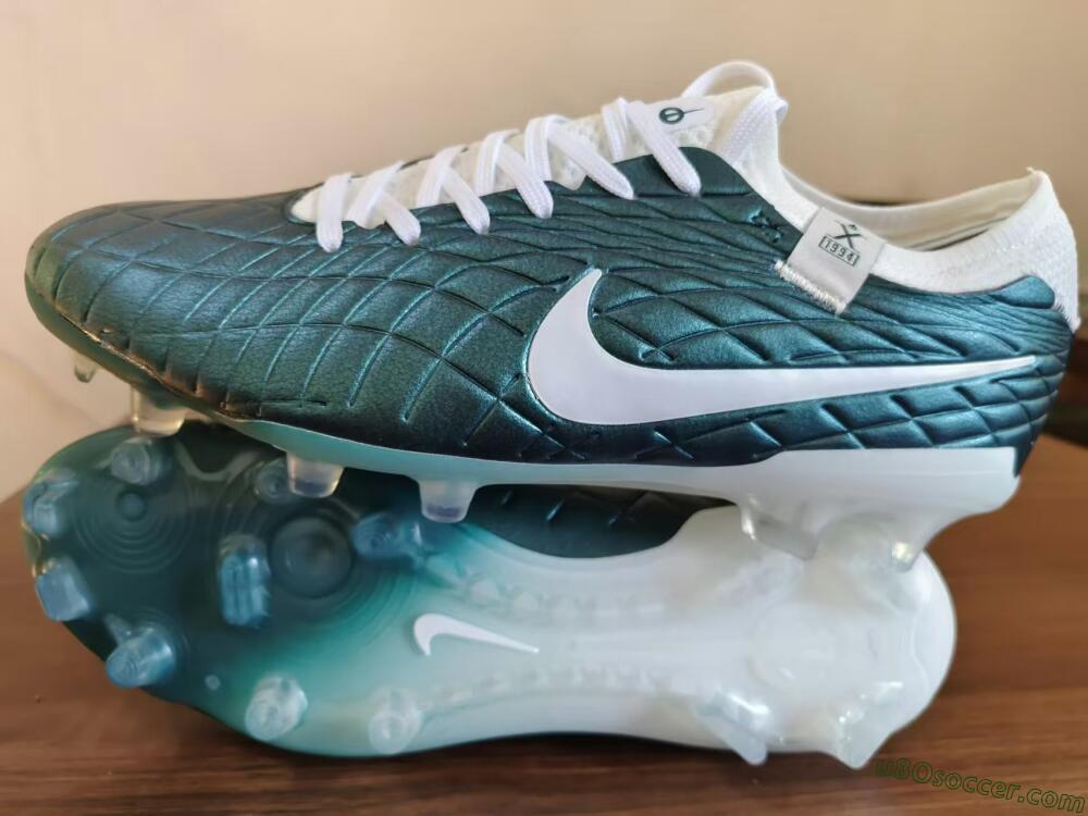 Nike Tiempo Legend 10 Elite FG Firm Ground Soccer Cleats - Jade/White