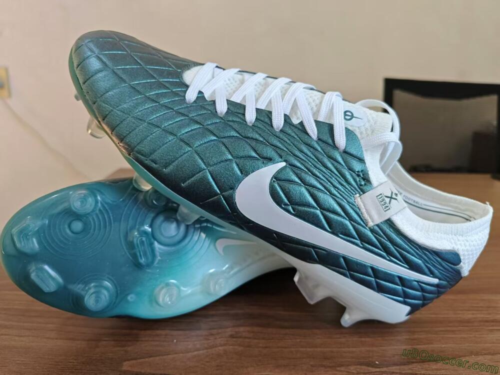 Nike Tiempo Legend 10 Elite FG Firm Ground Soccer Cleats - Jade/White