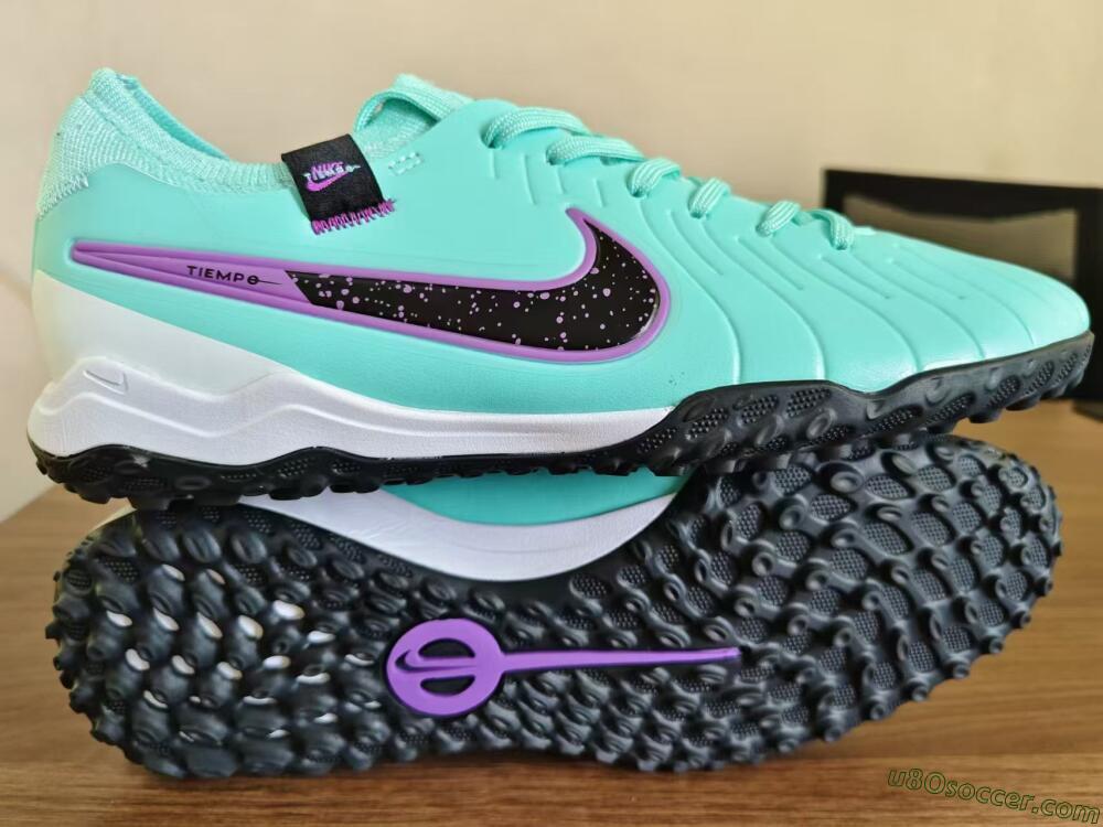 Nike Tiempo Legend 10 TF Artificial Turf Soccer Shoes - Blue/Black/Purple