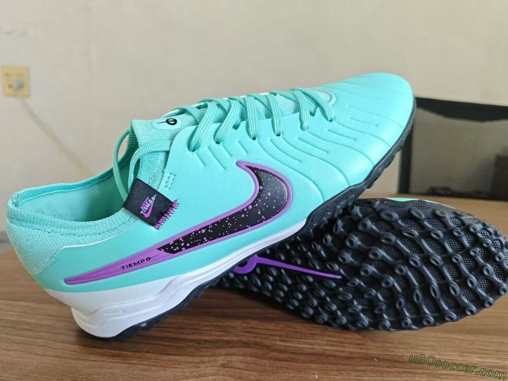 Nike Tiempo Legend 10 TF Artificial Turf Soccer Shoes - Blue/Black/Purple