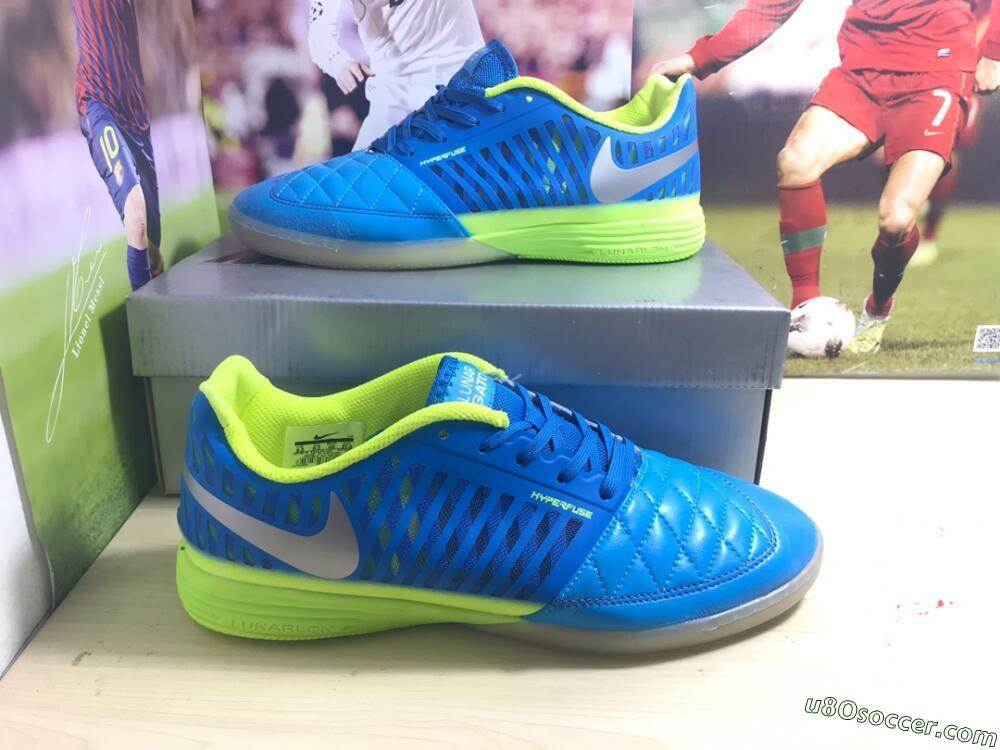 Nike Lunar Gato 2 IC Indoor & Futsal Soccer Shoes - Jade/White/Yellow