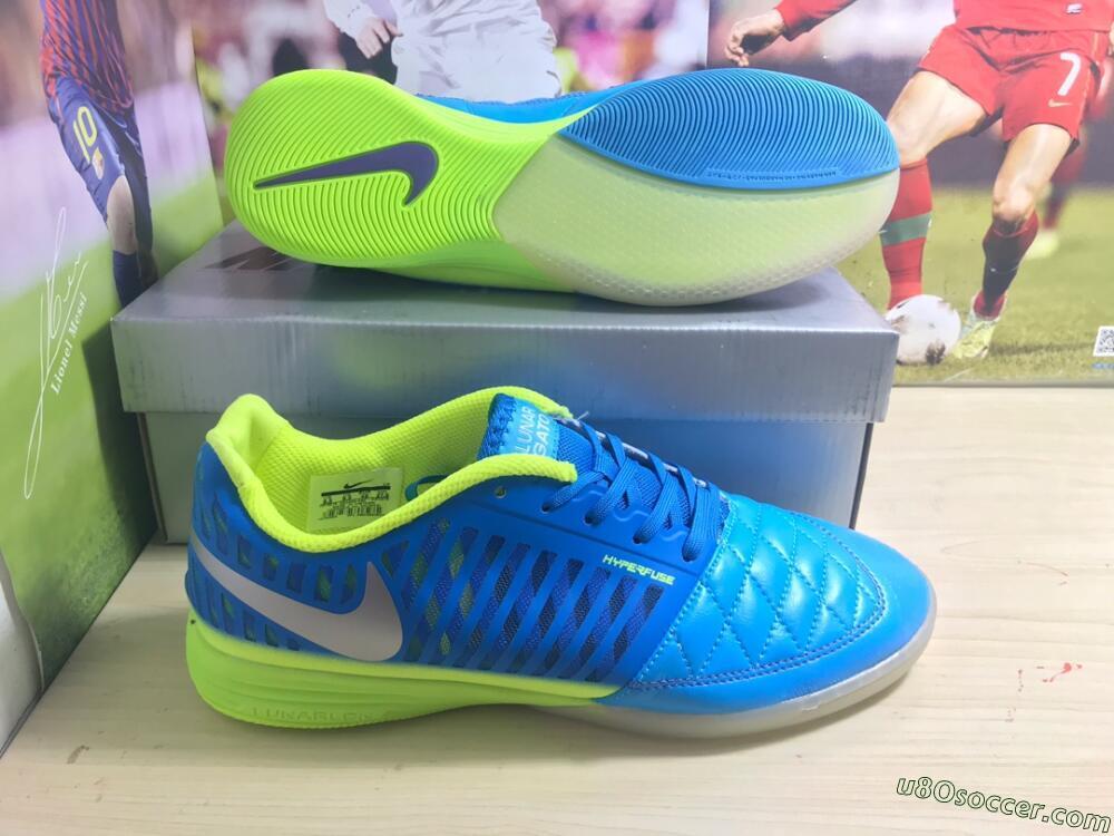 Nike Lunar Gato 2 IC Indoor & Futsal Soccer Shoes - Jade/White/Yellow