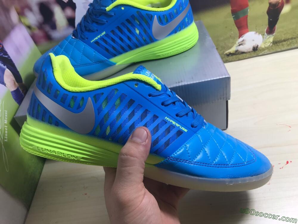 Nike Lunar Gato 2 IC Indoor & Futsal Soccer Shoes - Jade/White/Yellow