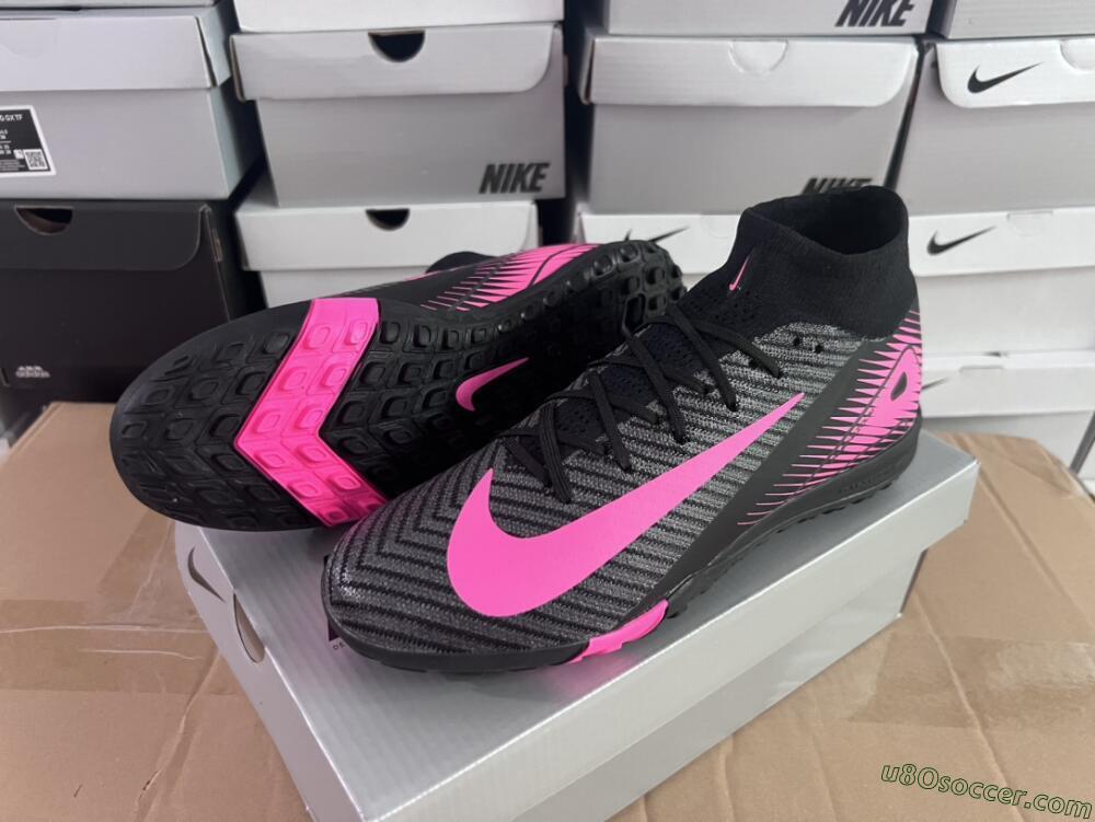 Nike Air Zoom Mercurial Superfly 10 Elite TF Artificial Turf Soccer Shoes - Black/Pink