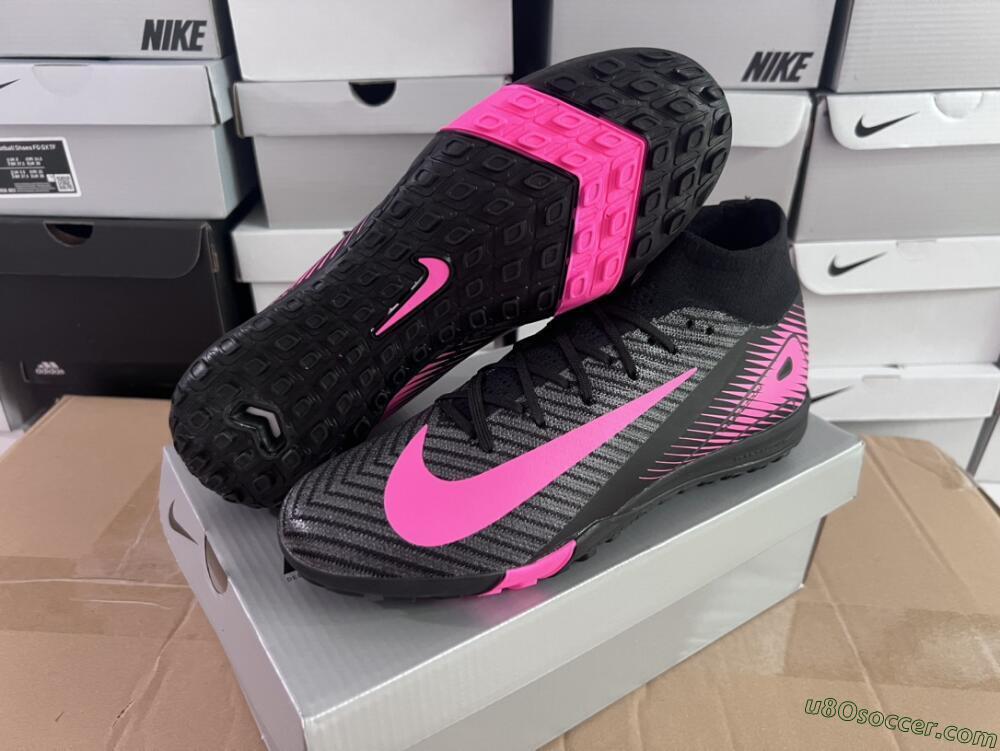 Nike Air Zoom Mercurial Superfly 10 Elite TF Artificial Turf Soccer Shoes - Black/Pink