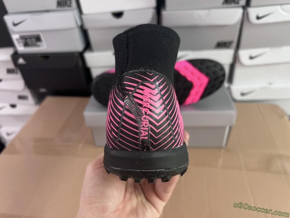 Nike Air Zoom Mercurial Superfly 10 Elite TF Artificial Turf Soccer Shoes - Black/Pink