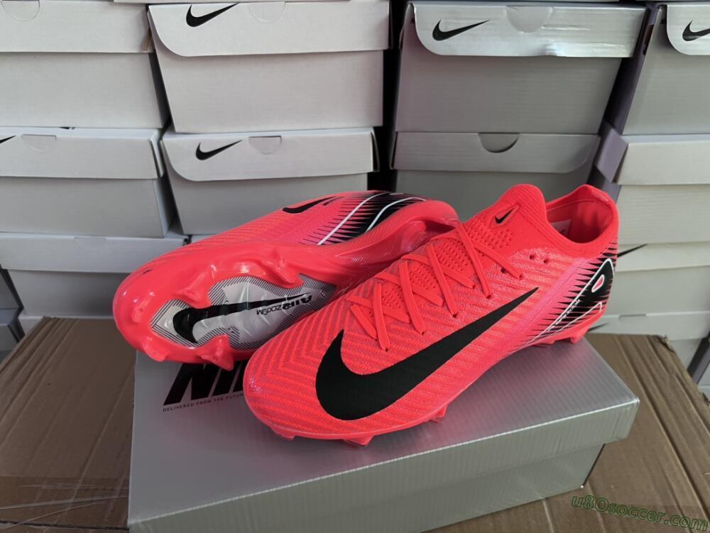 Nike Air Zoom Mercurial Vapor 16 Elite FG Firm Ground Soccer Cleats - Red/White/Black