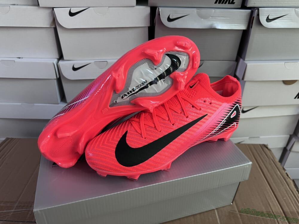Nike Air Zoom Mercurial Vapor 16 Elite FG Firm Ground Soccer Cleats - Red/White/Black