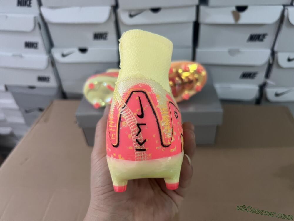 Nike Air Zoom Mercurial Superfly 10 Elite AG Artificial Grass Soccer Cleats - Yellow/Pink/Black
