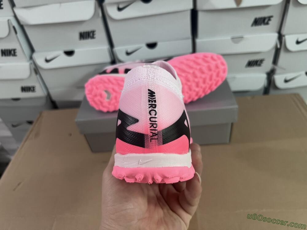 Nike Air Zoom Mercurial Vapor 15 Elite TF Artificial Turf Soccer Shoes - Pink/Black