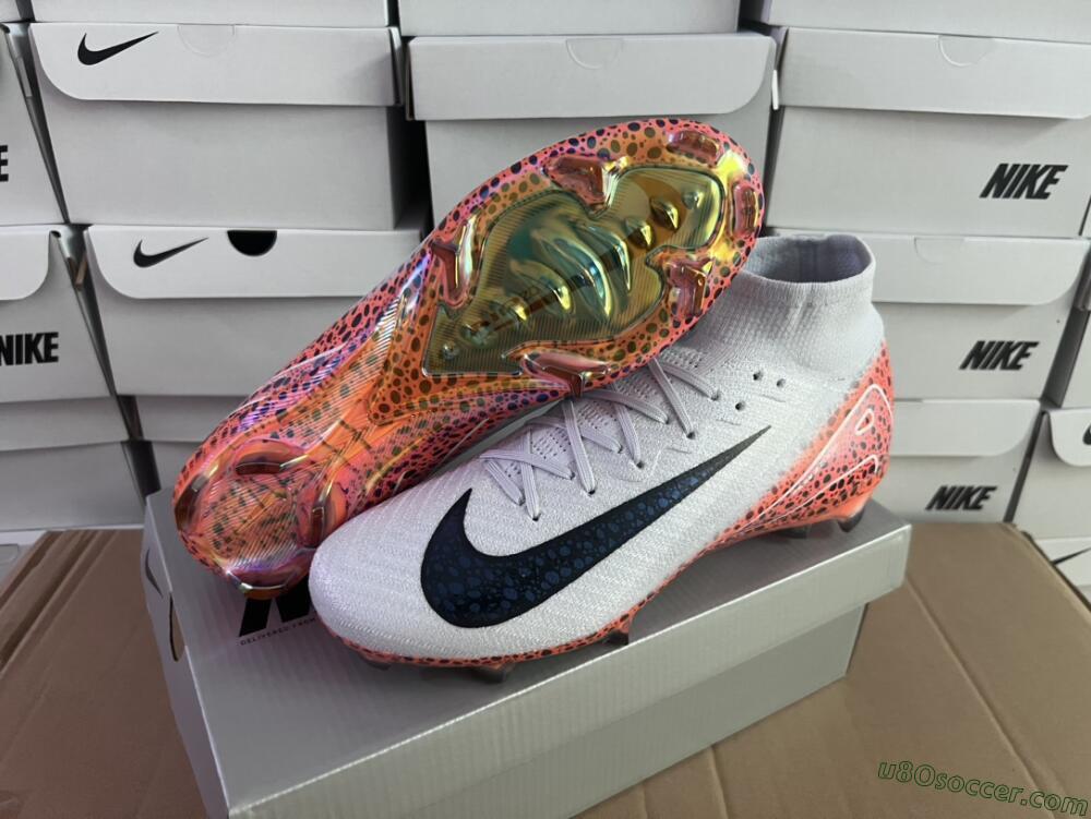 Nike Air Zoom Mercurial Superfly 10 Elite FG Firm Ground Soccer Cleats - Grey/Leopard/Gold