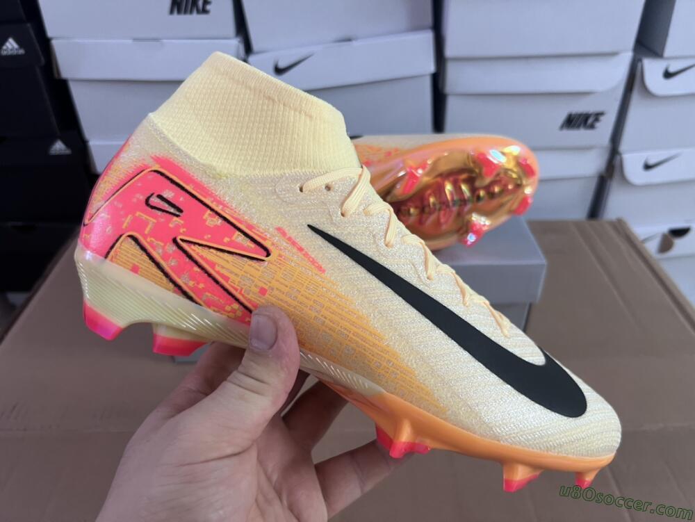 Nike Air Zoom Mercurial Superfly 10 Elite FG Firm Ground Soccer Cleats - Yellow/Black/Pink/Gold