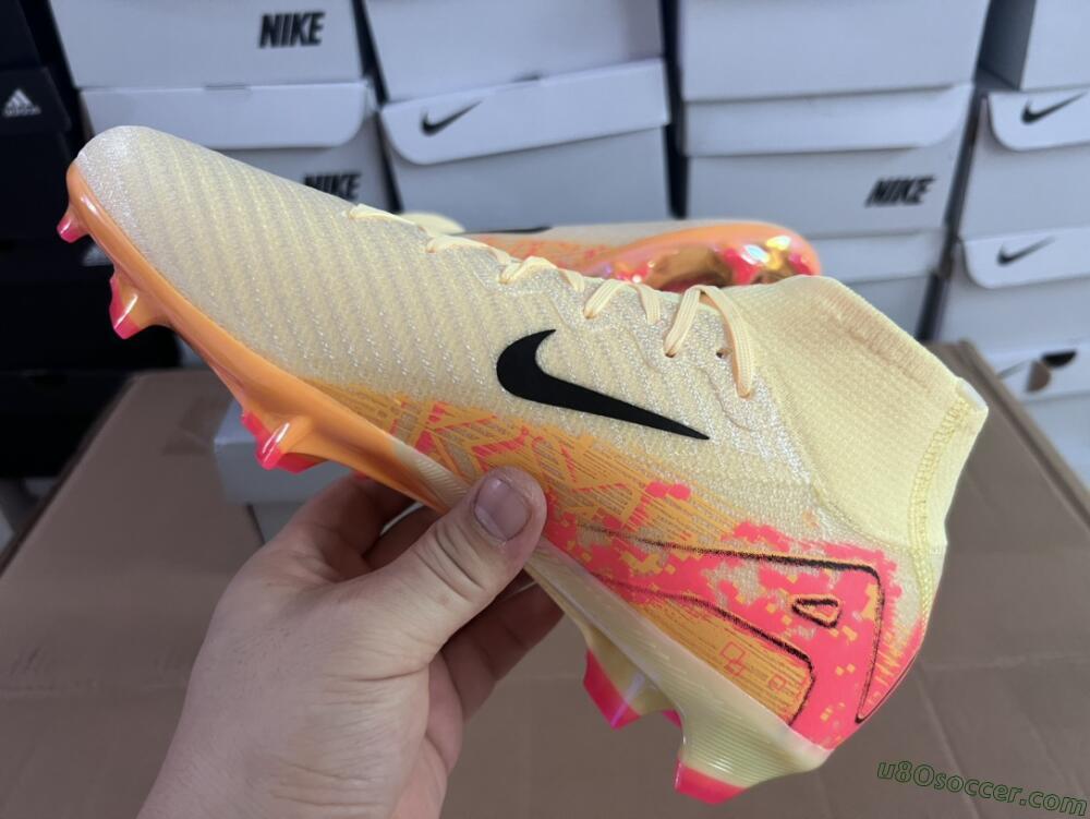 Nike Air Zoom Mercurial Superfly 10 Elite FG Firm Ground Soccer Cleats - Yellow/Black/Pink/Gold