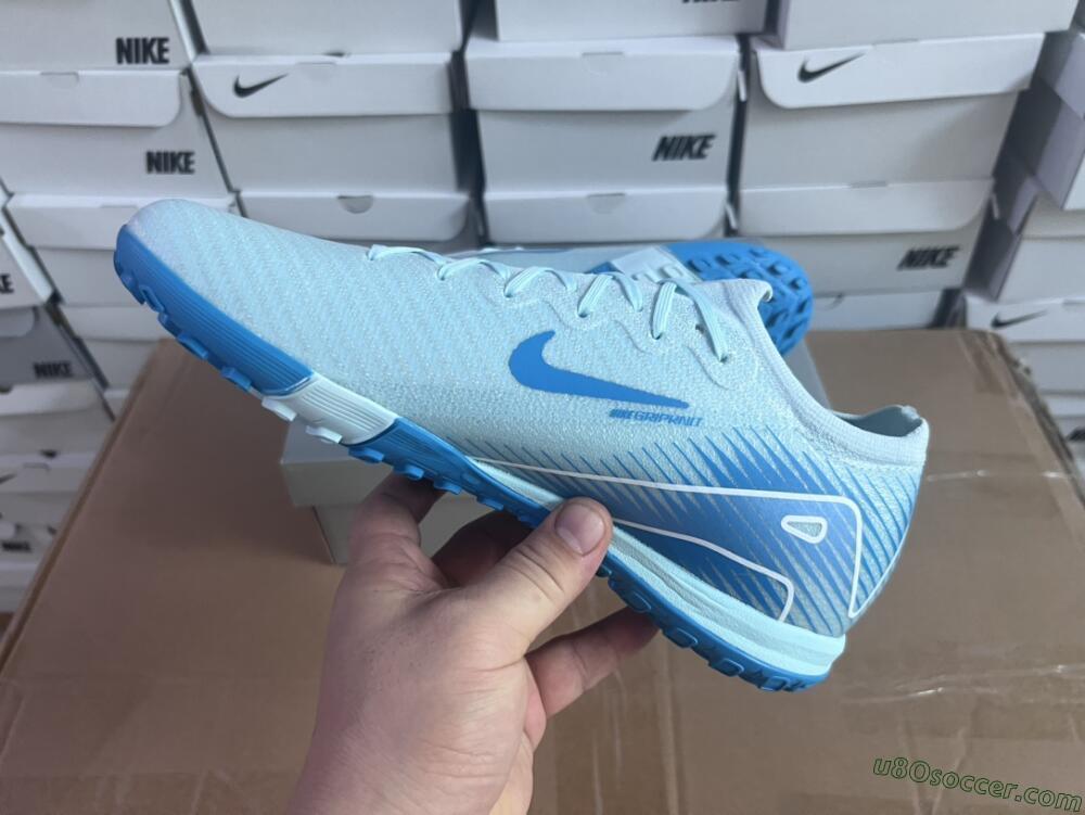 Nike Air Zoom Mercurial Vapor 16 Elite TF Artificial Turf Soccer Shoes - Jade/Beige/Blue