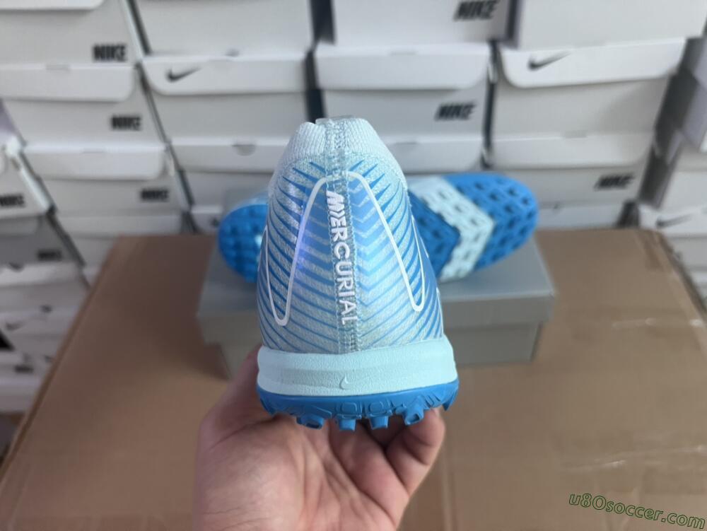 Nike Air Zoom Mercurial Vapor 16 Elite TF Artificial Turf Soccer Shoes - Jade/Beige/Blue