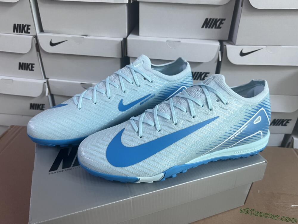 Nike Air Zoom Mercurial Vapor 16 Elite TF Artificial Turf Soccer Shoes - Jade/Beige/Blue