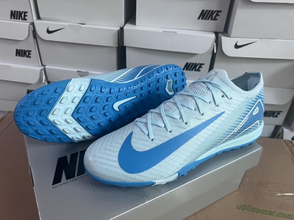 Nike Air Zoom Mercurial Vapor 16 Elite TF Artificial Turf Soccer Shoes - Jade/Beige/Blue