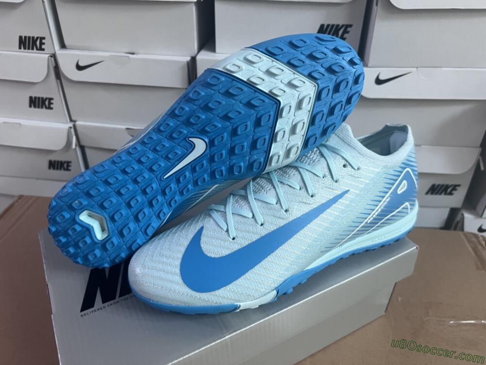 Nike Air Zoom Mercurial Vapor 16 Elite TF Artificial Turf Soccer Shoes - Jade/Beige/Blue