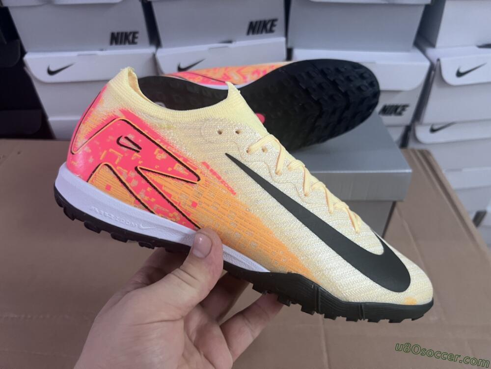 Nike Air Zoom Mercurial Vapor 16 Elite TF Artificial Turf Soccer Shoes - Yellow/Black/Orange