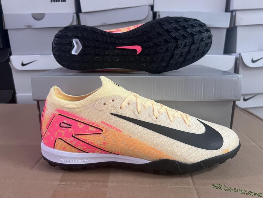 Nike Air Zoom Mercurial Vapor 16 Elite TF Artificial Turf Soccer Shoes - Yellow/Black/Orange
