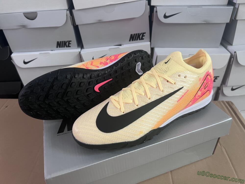 Nike Air Zoom Mercurial Vapor 16 Elite TF Artificial Turf Soccer Shoes - Yellow/Black/Orange