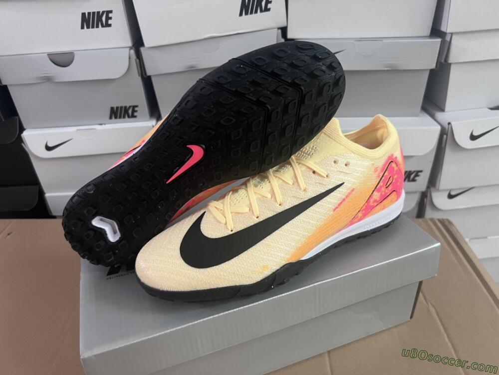 Nike Air Zoom Mercurial Vapor 16 Elite TF Artificial Turf Soccer Shoes - Yellow/Black/Orange