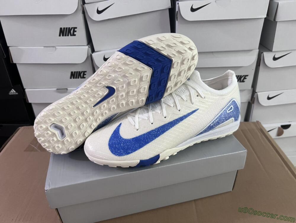 Nike Air Zoom Mercurial Vapor 16 Elite TF Artificial Turf Soccer Shoes - Beige/Blue