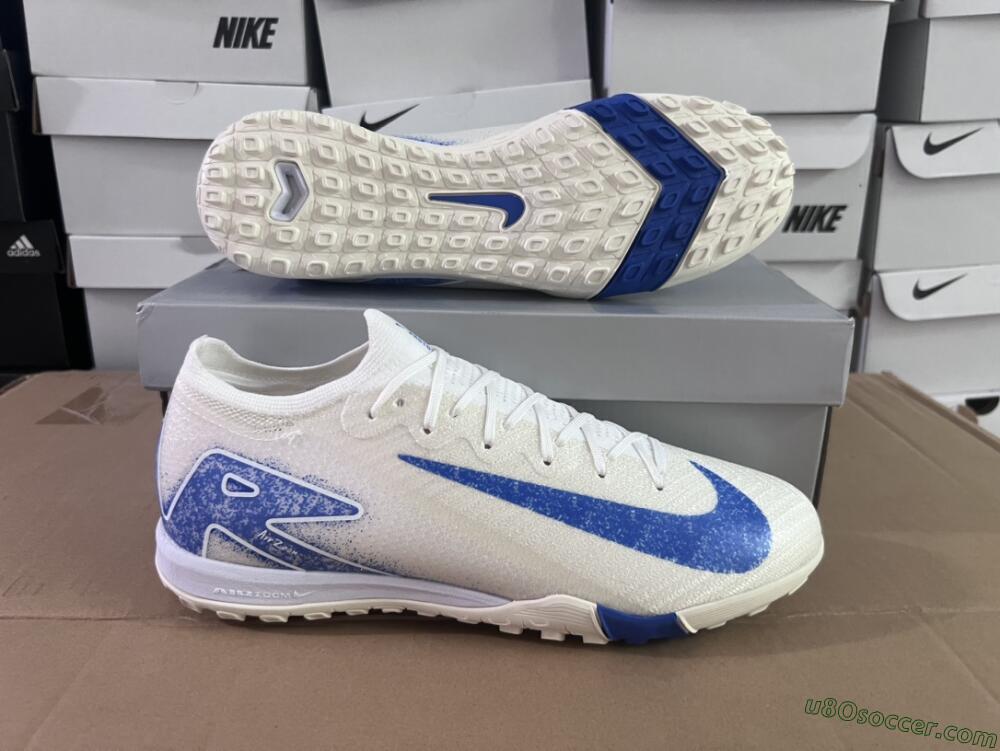 Nike Air Zoom Mercurial Vapor 16 Elite TF Artificial Turf Soccer Shoes - Beige/Blue