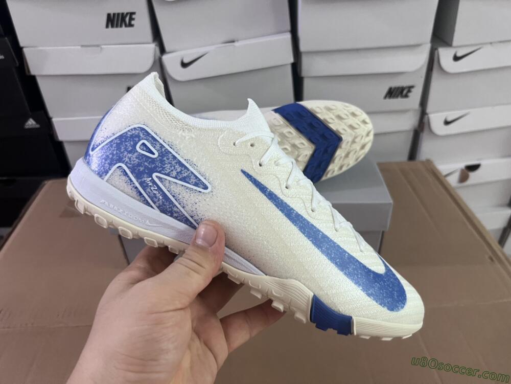 Nike Air Zoom Mercurial Vapor 16 Elite TF Artificial Turf Soccer Shoes - Beige/Blue