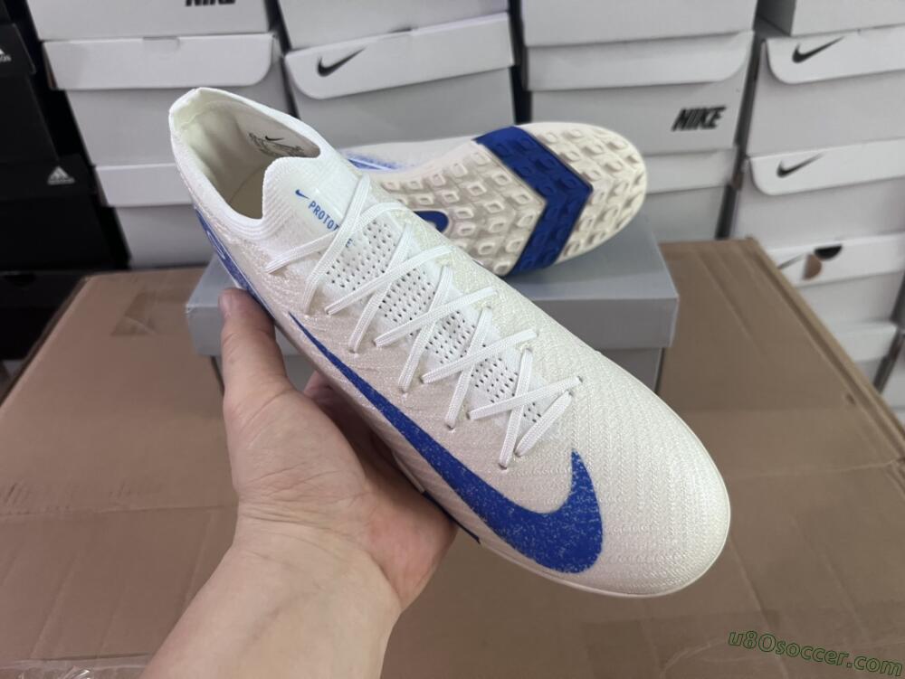 Nike Air Zoom Mercurial Vapor 16 Elite TF Artificial Turf Soccer Shoes - Beige/Blue