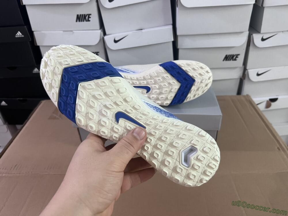 Nike Air Zoom Mercurial Vapor 16 Elite TF Artificial Turf Soccer Shoes - Beige/Blue