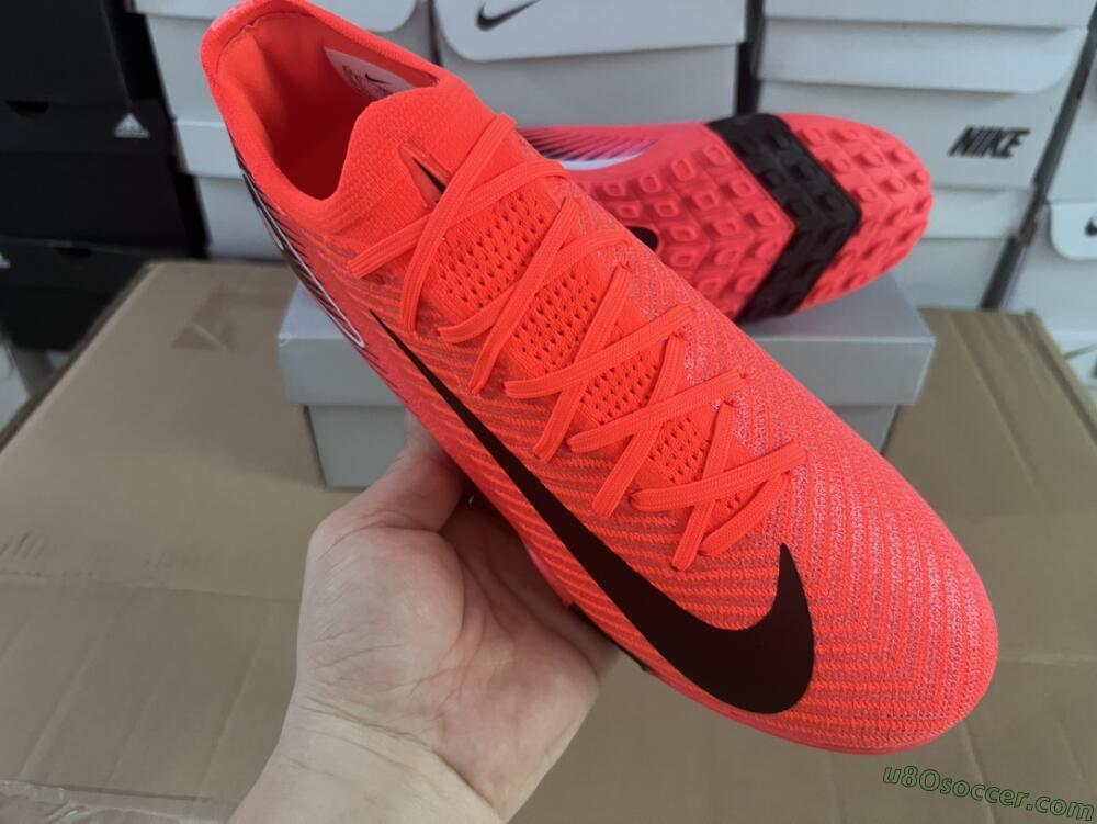 Nike Air Zoom Mercurial Vapor 16 Elite TF Artificial Turf Soccer Shoes - Red/Black/White