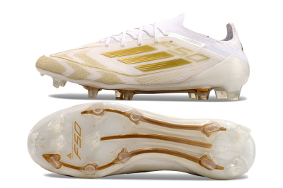 Adidas F50 Elite FG Firm Ground Soccer Cleats - White/Gold