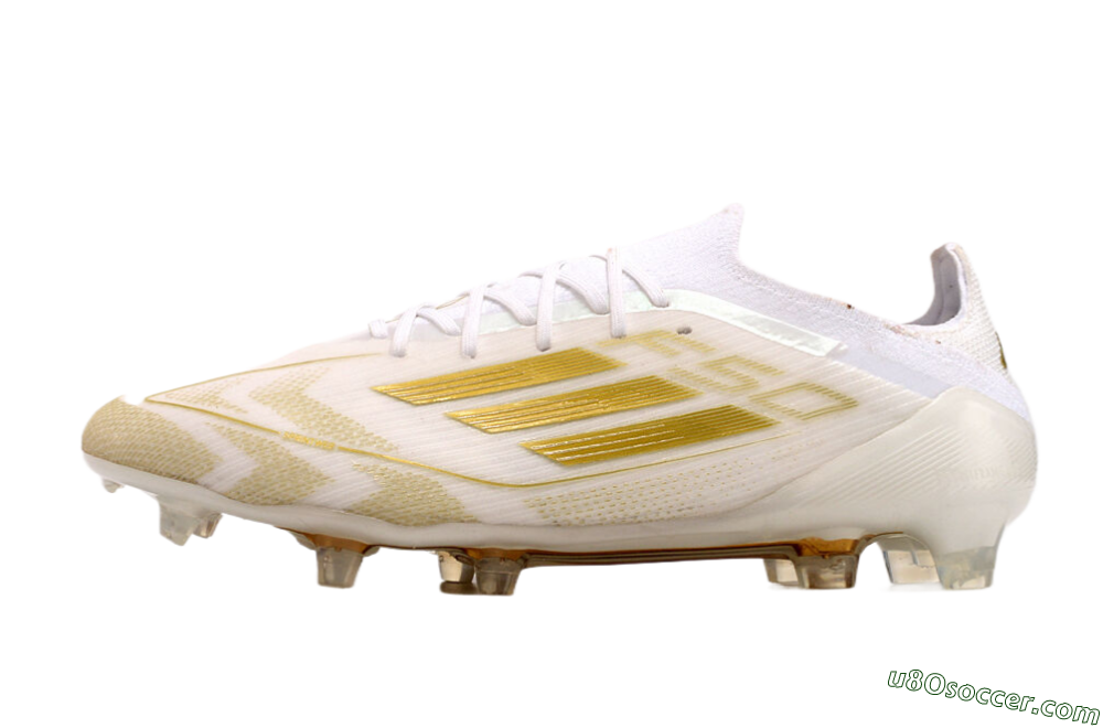 Adidas F50 Elite FG Firm Ground Soccer Cleats - White/Gold 2